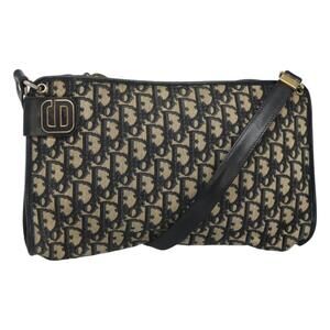 DIOR Trotter Canvas Shoulder Bag Navy